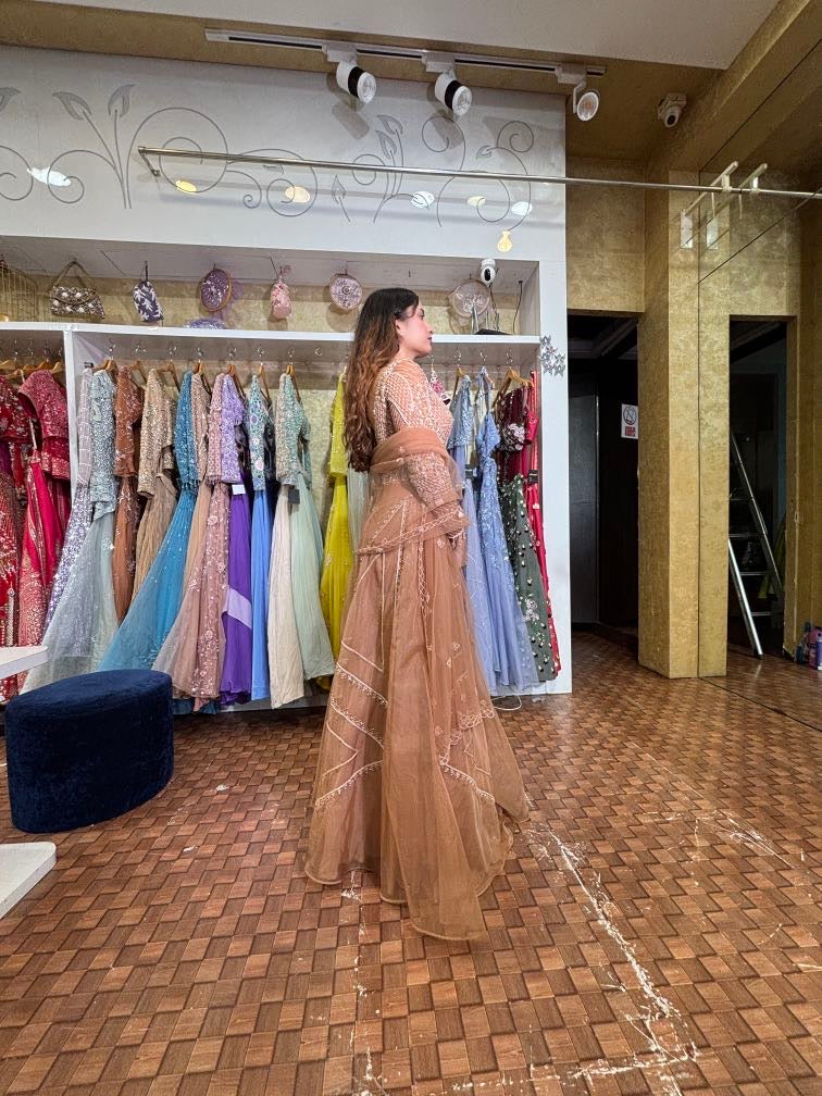 Caramel brown lehenga