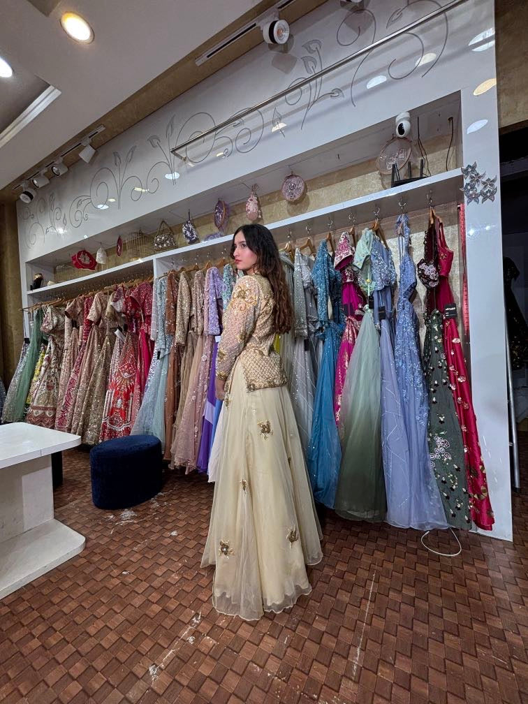 Golden Kurti and sarara