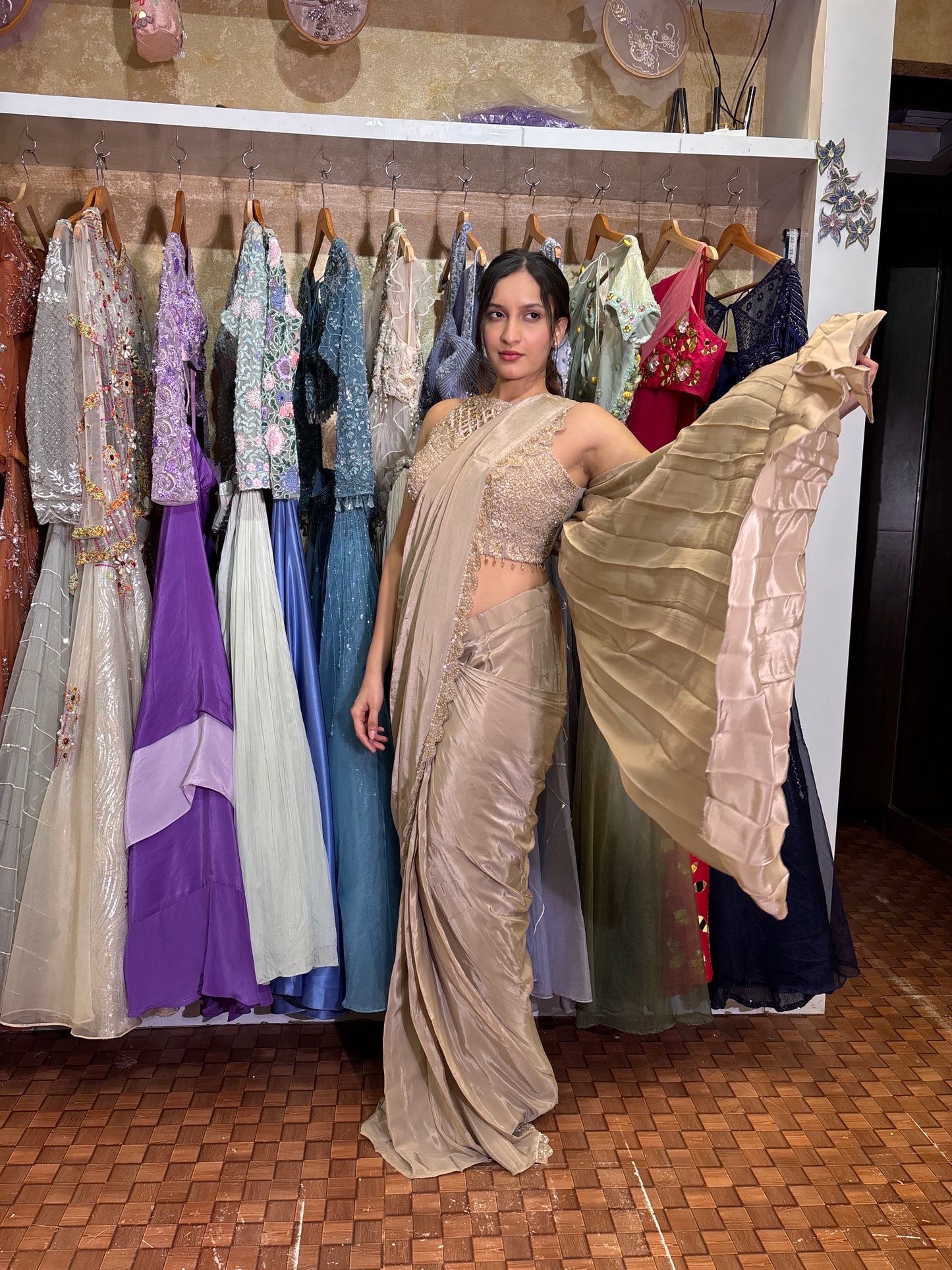 Gold Ready-to-Wear Saree