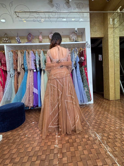 Caramel brown lehenga