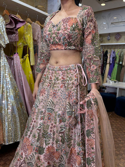 Multicolour Handwork Lehenga