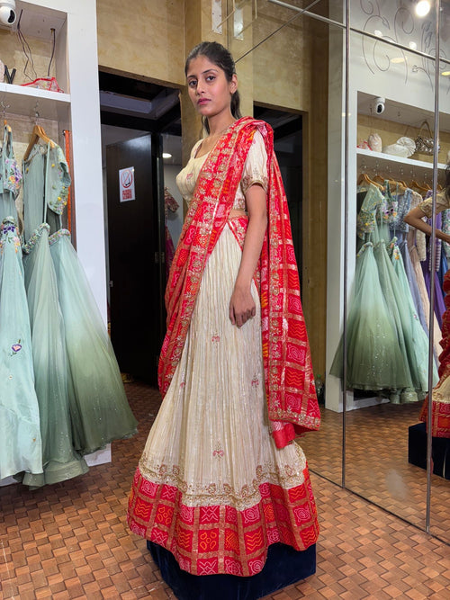 Off-white Traditional Lehenga
