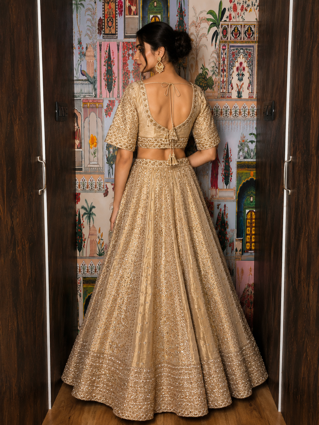 Ivory Royale Hand-Embroidered Silk Lehenga Set
