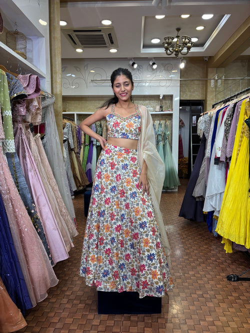 Multicolour traditional Lehenga