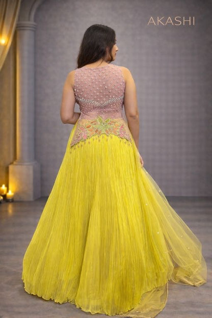 Parrot green Lehenga