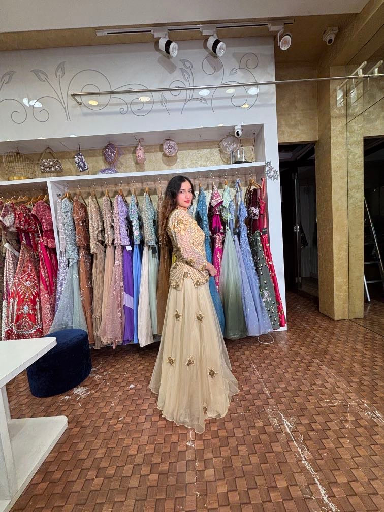 Golden Kurti and sarara