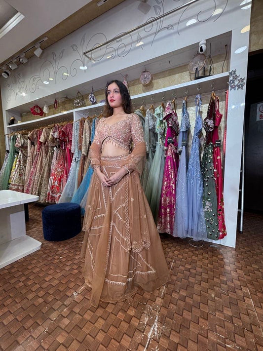 Caramel brown lehenga