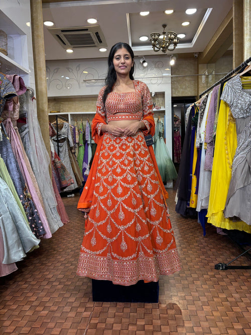 Orange Traditional Lehenga