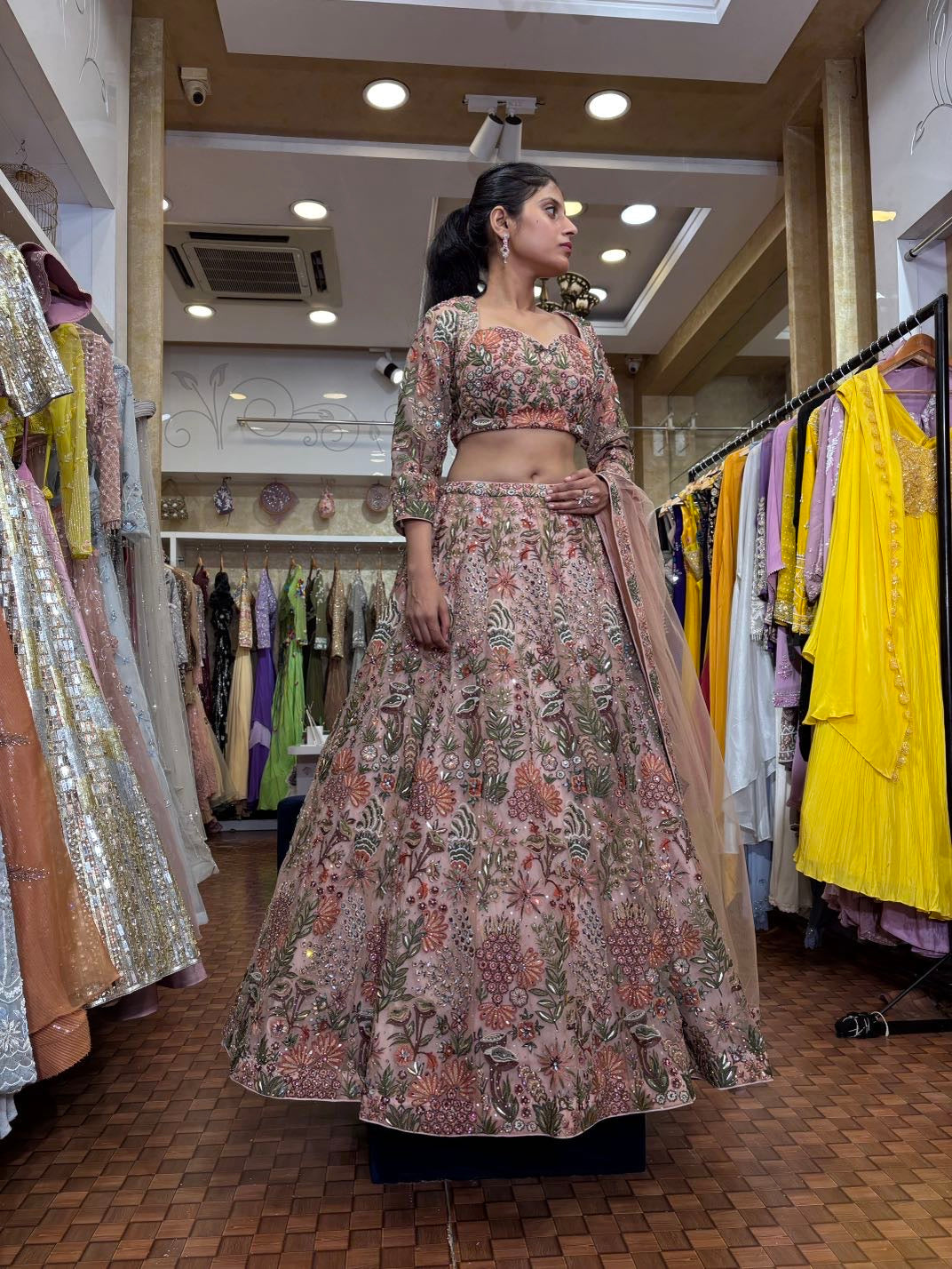 Multicolour Handwork Lehenga