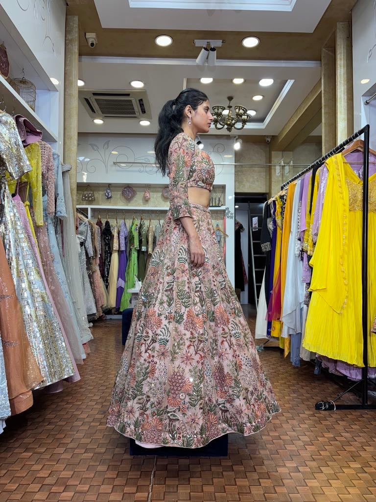 Multicolour Handwork Lehenga