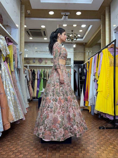 Multicolour Handwork Lehenga